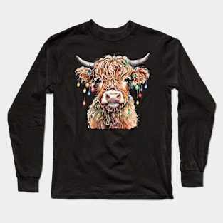 Cute Christmas Cow Long Sleeve T-Shirt